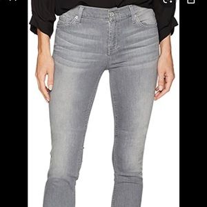 7 for all mandkind light grey skinny jeans